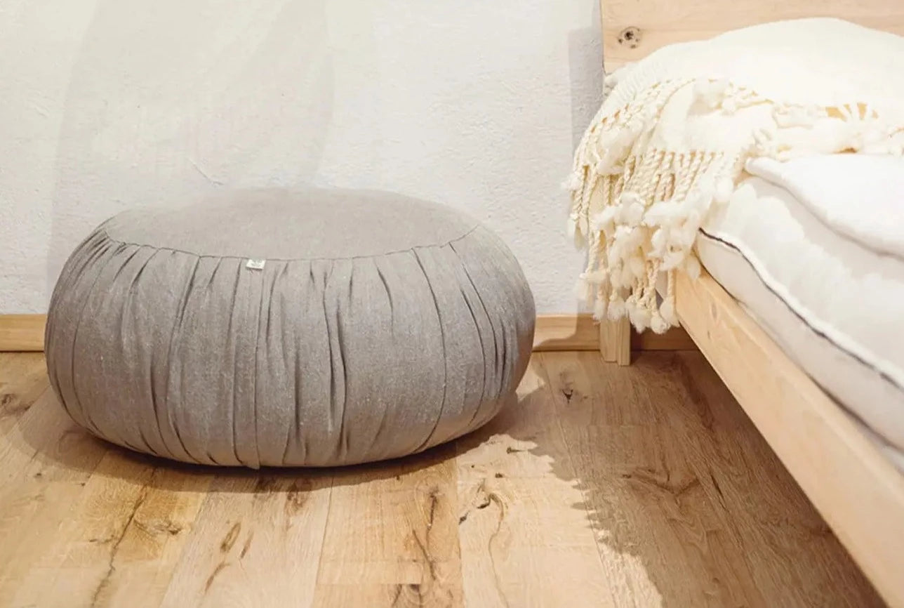 Wool Ottoman Pouf Nightstand