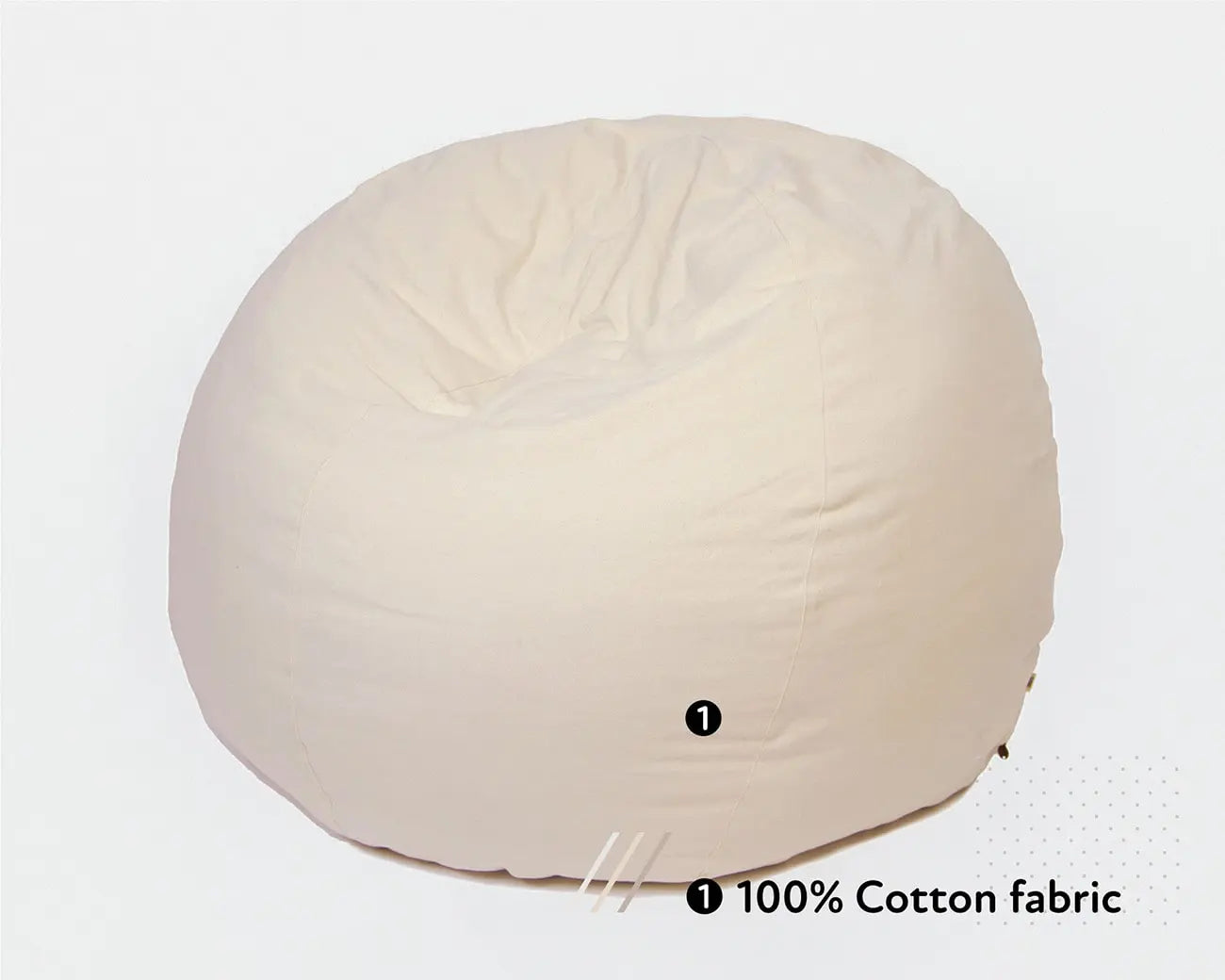 Round Wool Bean Bag Chair