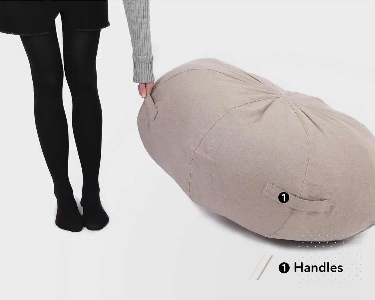 Wool Round Ottoman Cushion