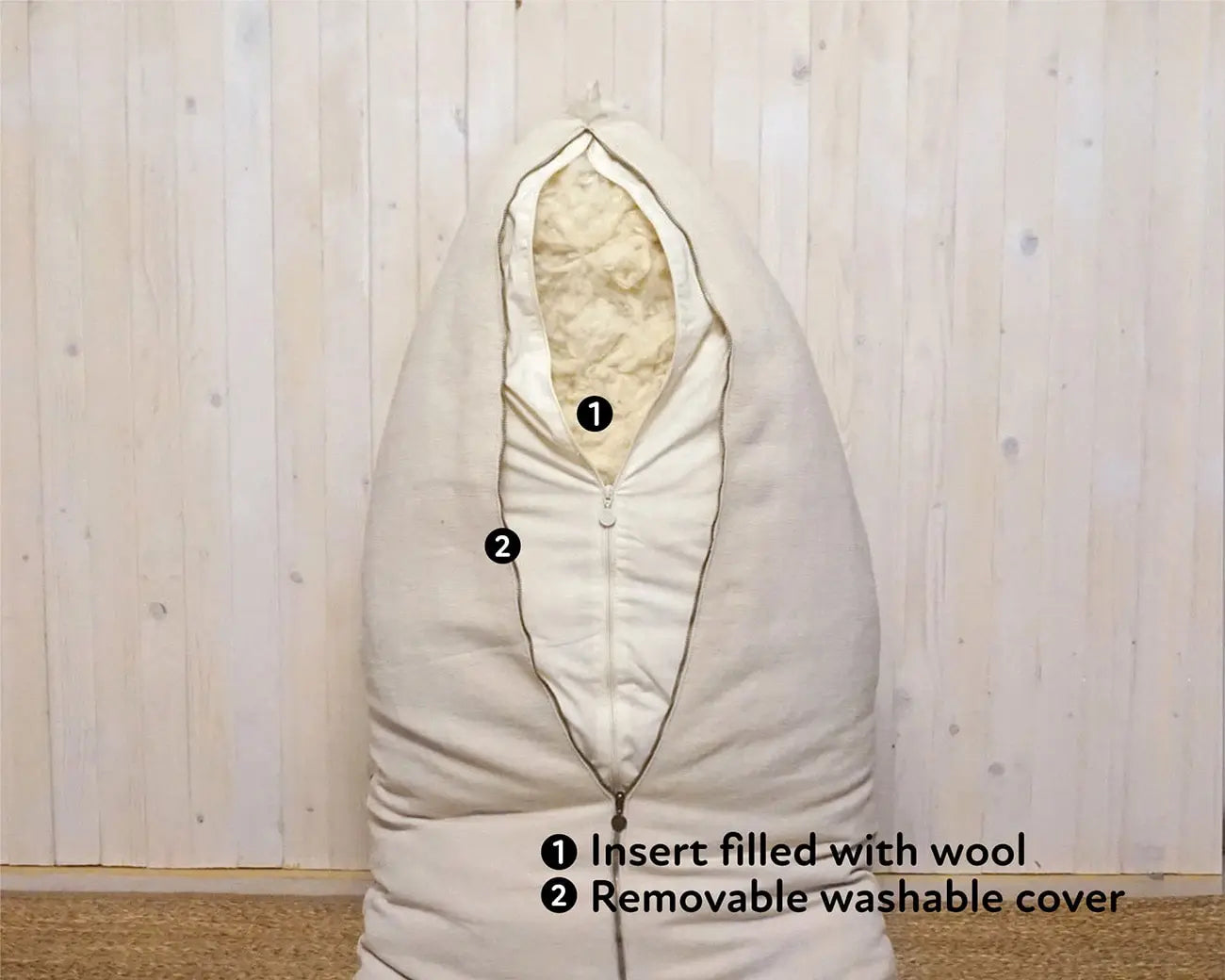 Triangular Wool Bean Bag Chair