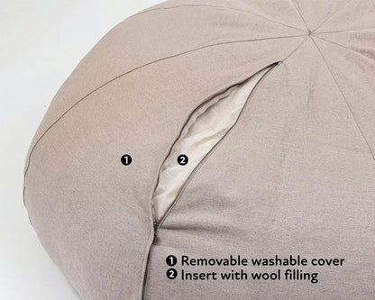 Large Wool Bean Bag Chair