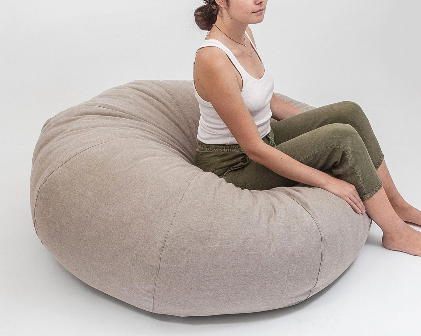 Large Wool Bean Bag Chair
