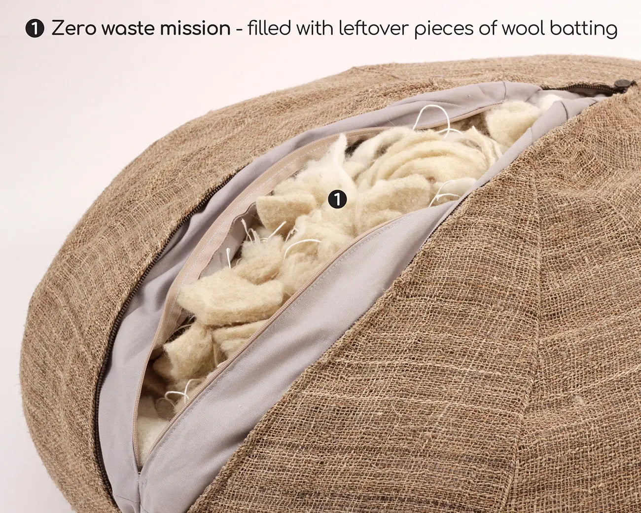Wool Round Ottoman Cushion