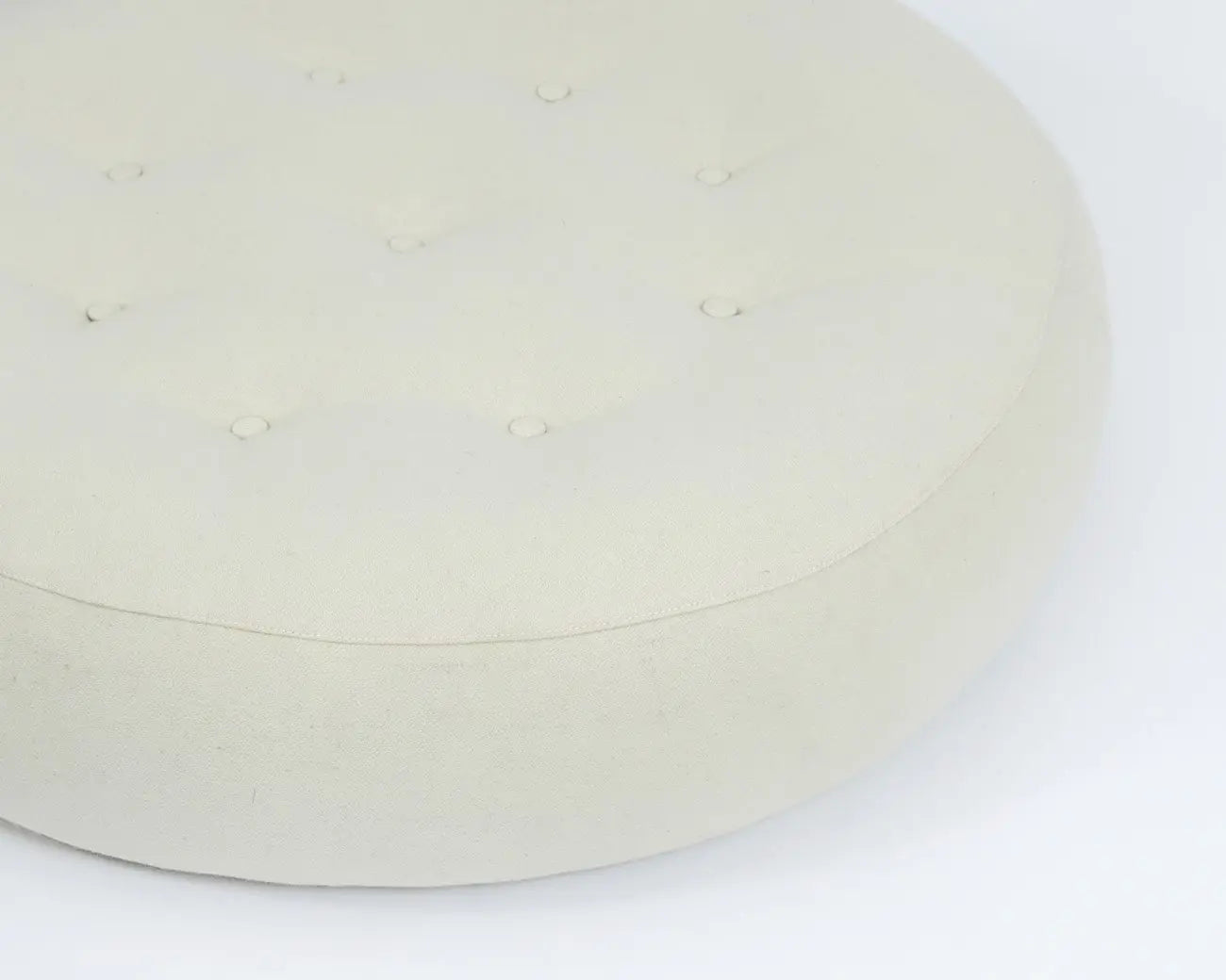 Wool Round Tufted Ottoman Cushion