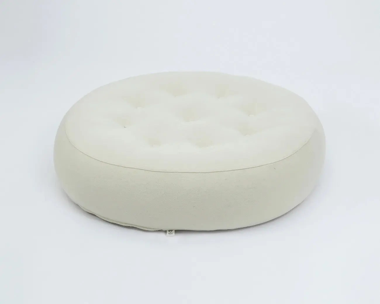 Wool Round Tufted Ottoman Cushion