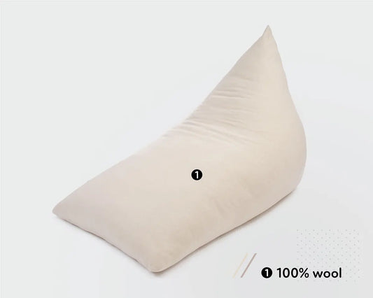 Triangular Wool Bean Bag Chair
