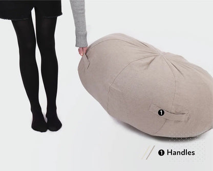 Wool Round Ottoman Cushion
