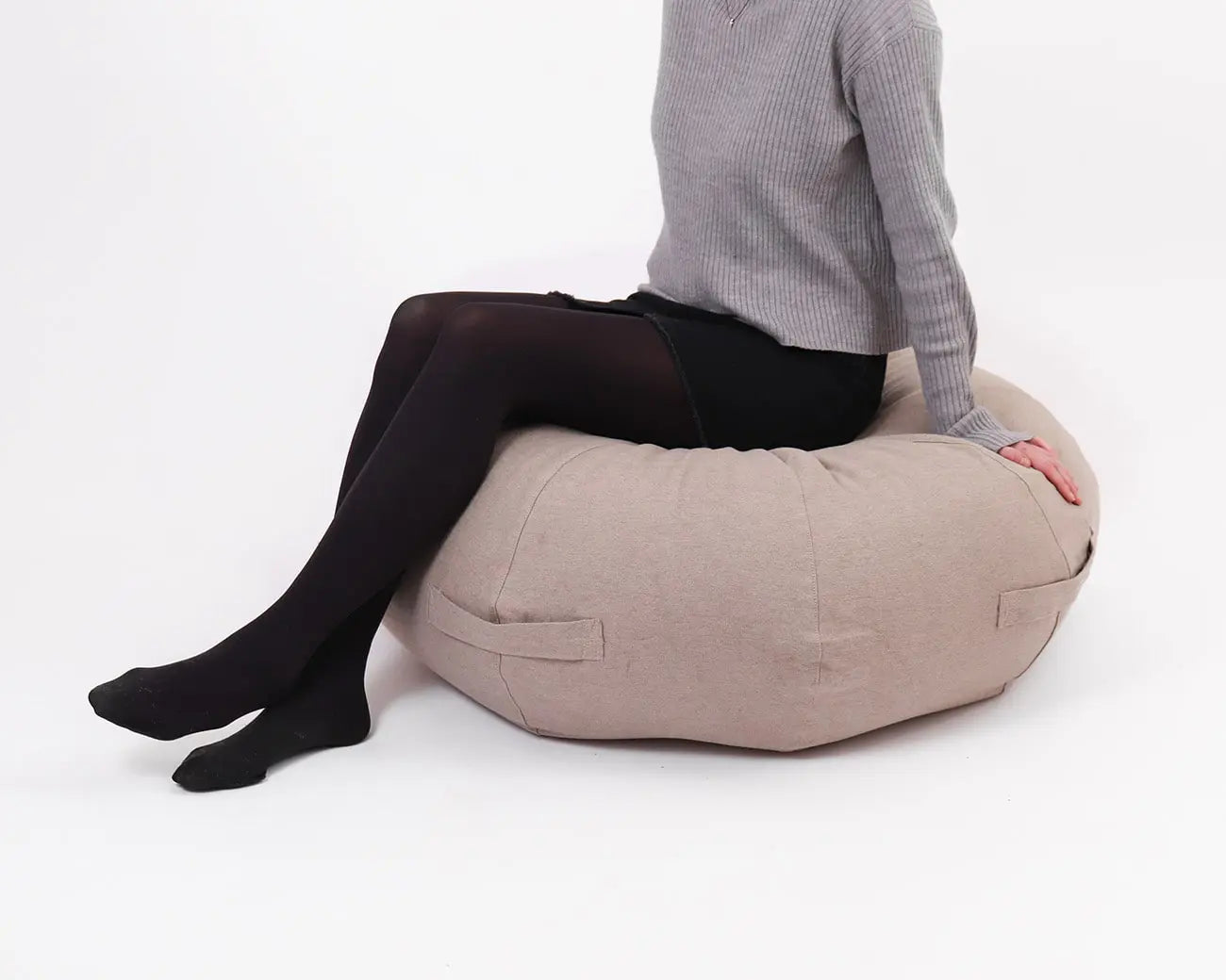 Wool Round Ottoman Cushion