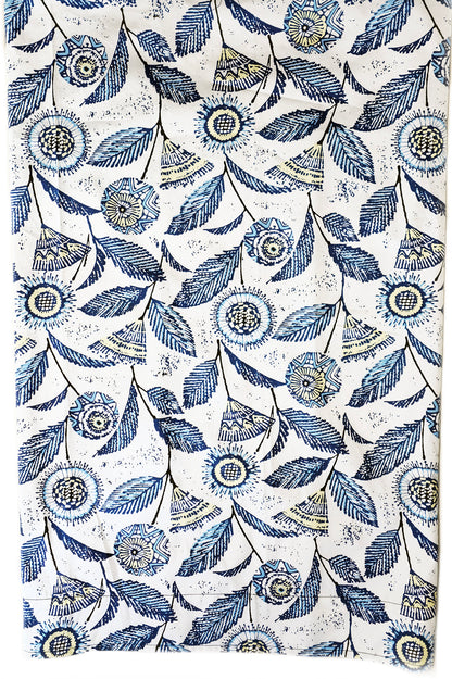 Block Print Floral Pillowcase